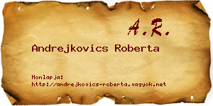 Andrejkovics Roberta névjegykártya